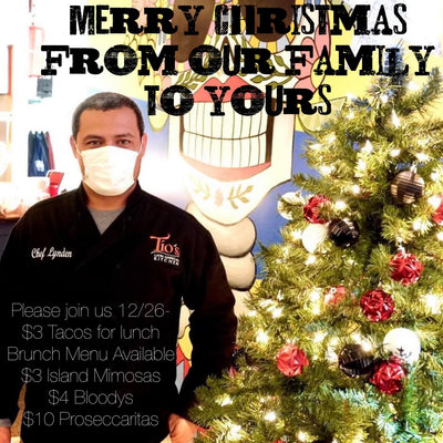 Merry Christmas from our Restaurant on Hilton Head Island | Tio’s Latin American Kitchen on HHI